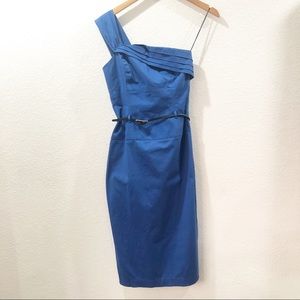 NWT Black Halo One Shoulder Mini Jackie O Dress